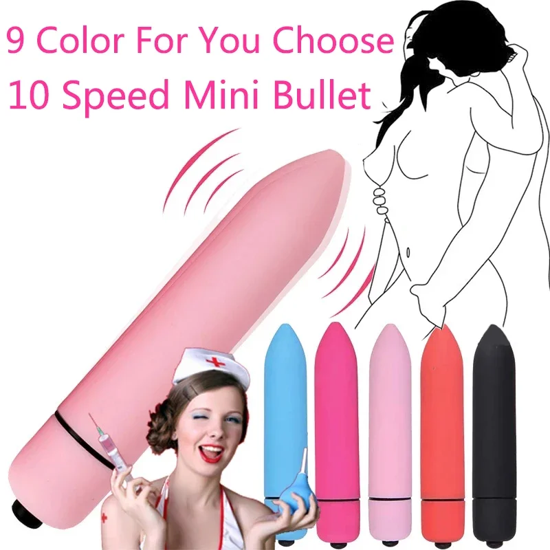 10 Speed Mini Bullet Vibrator for Women Waterproof Clitoris Stimulator Dildo Vibrator Sex Toys for Adults 18 Woman Sex Products