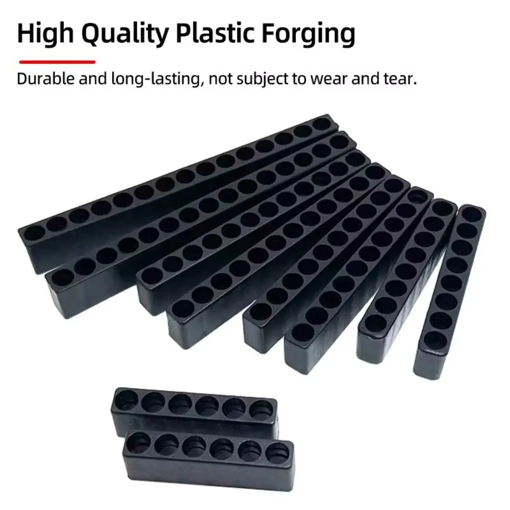 New 6/10/8/12 Holes Screwdriver Bit Holder Hex Shank Plastic Drill Bit Stand Black Drill Bit Head Storage