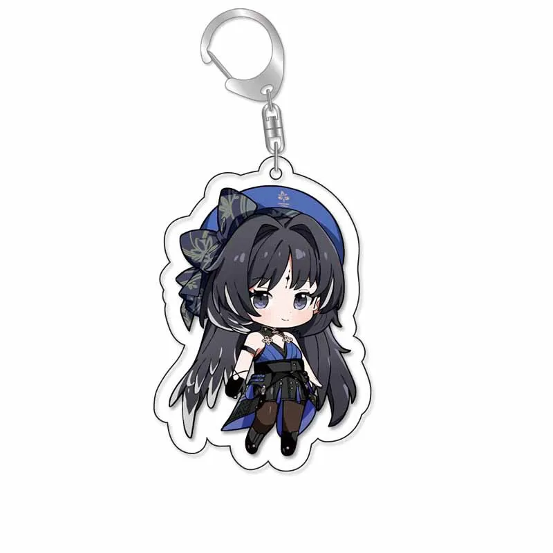 Cute ZheZhi Yinlin Jinhsi Xiangliyao Encore Changli Jiyan Keychains Hot Game Wuthering Waves Acrylic Key Chain Anime Pendant