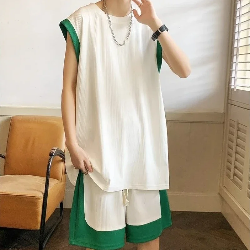 Uniforme de basquete masculino shorts conjunto ternos esportivos roupas 2025 tendência estética essencial roupas baratas masculino t camisa conjuntos curtos
