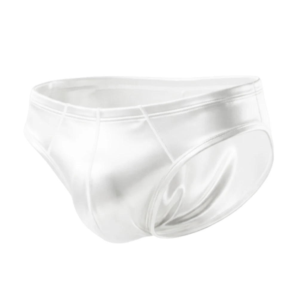 Breathable U-shaped Briefs Men Glossy Briefs 50 Polyamide 50 Spandex High Elasticity Fabric Air Permeable Design