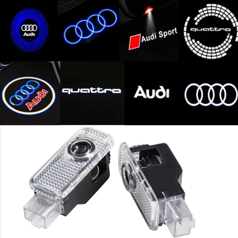 لأودي سلاين سبورت RS RS3 RS4 RS5 RS6 RS7 A4 B5 B6 B7 B8 RS S3 S4 S5 S6 S7 السيارات الباب Led شعار ترحيب ضوء مصباح الإسقاط. #2