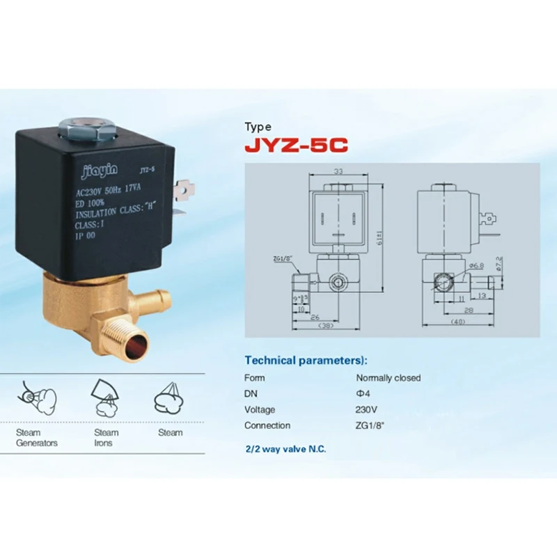 Jiayin JYZ-5 2/2 Way AC 230V 50Hz G1/8