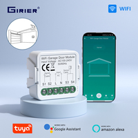 GIRIER Tuya Smart Garage Door Opener Controller Wifi Switch Module with Contact Detection Sensor for Garage Door Work with Alexa