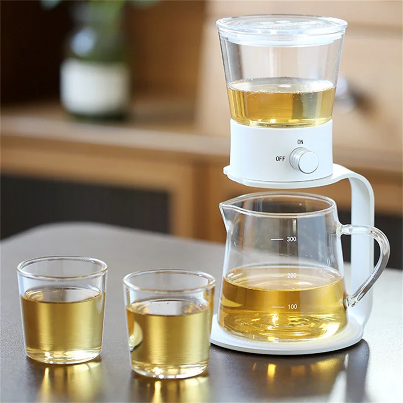 

High Quality Glass Tea Set Water Glass Teapot Infuser Filter Turkish Drip Pot Tea Coffee Maker With Base and 2pcs Tea Glass Mug