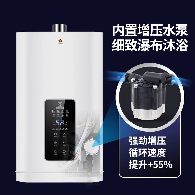 Gas water heater electric household natural gas constant temperature forced exhaust 12L liquefied coal gas balanced booster