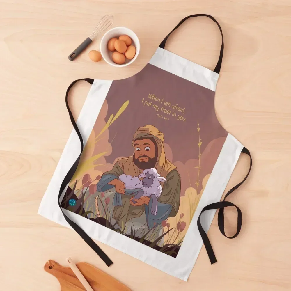 

a loving shepherd Apron For Cooking Waterproof women barber men Trim Cloth Apron