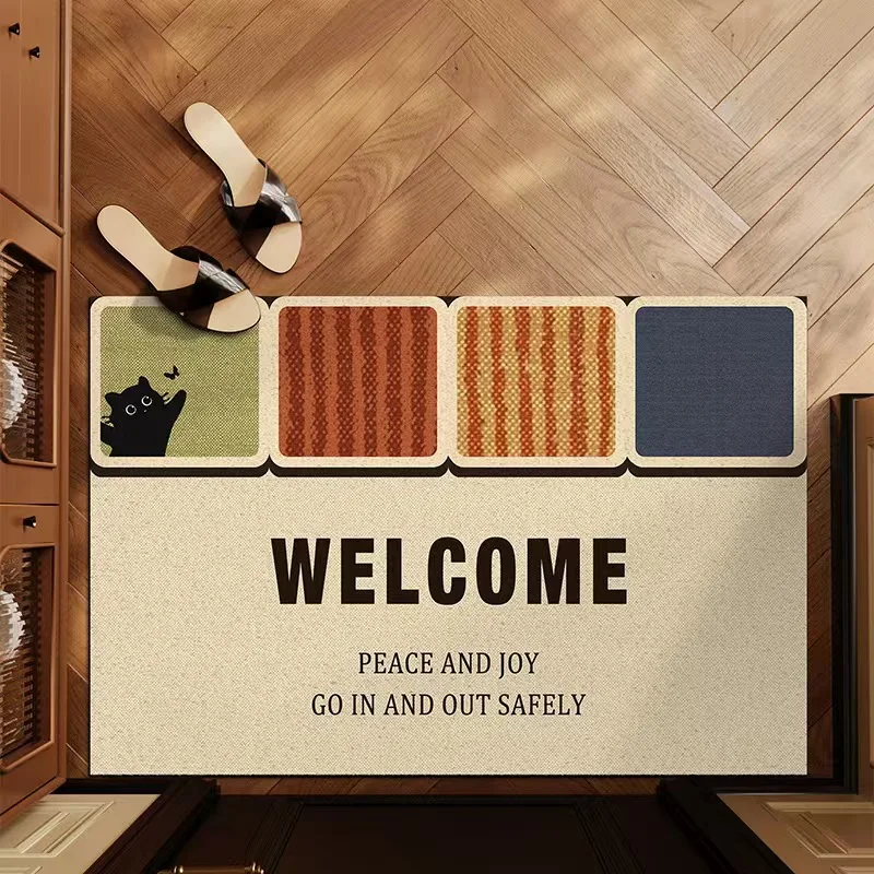 MELLON American-style Entrance Doormat Dirt-resistant Non-slip Mat Entry Loop Mat Hallway Home Easy Clean Wear-Resistant Mats