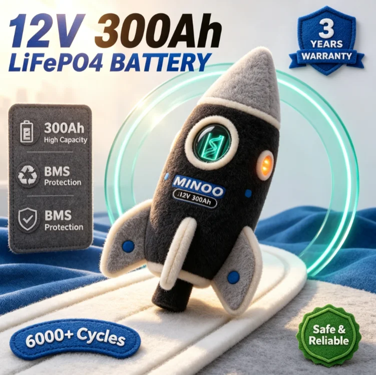 12V 200Ah LiFePO4 Solar Battery Deep Cycle Rechargeable Built-in BMS Lithium 200000mAh for Power Wheels Scooters Fish Finder