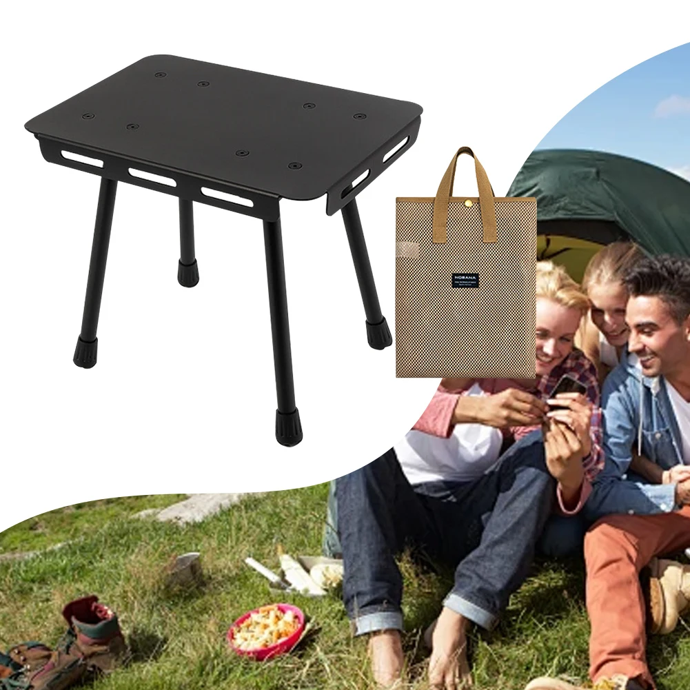 

2 in 1 Folding Table Portable Outdoor Stool Aluminum Alloy Picnic Table Portable Table for Outdoor Camping Picnic Fishing Hiking