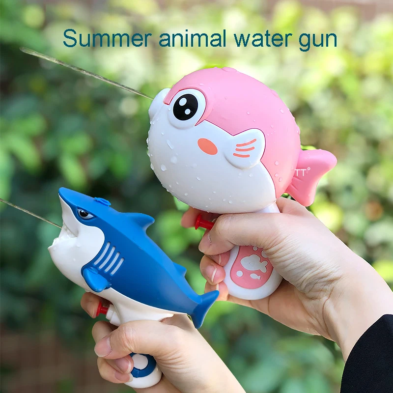 Children\'s Water Sports Summer Toys Portable Shark Cartoon Water Gun Outdoor Beach Swimming Pool Children Gifts