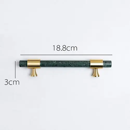 Marble brass long pull handle - modern minimalist nordic style for drawers, cabinets, and wardrobe doors