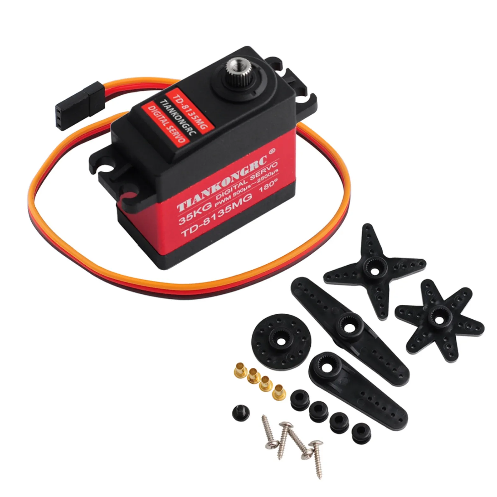 

TD-8135MG 35KG High Torque Digital Coreless Waterproof Servo for RC Car Crawler Boat Plane with 180 Degree Rotation