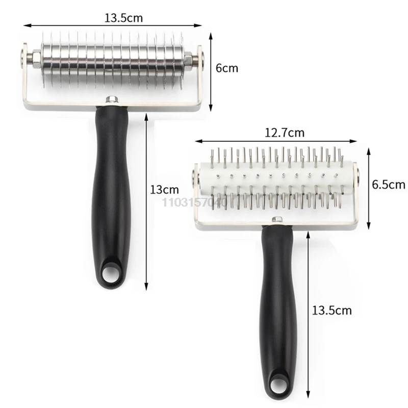 المعجنات شعرية الأسطوانة القاطع البيتزا العجين دوكر مع مقبض PP المهنية البيتزا الأسطوانة دبوس عجلة ثقب الناخس أداة المطبخ