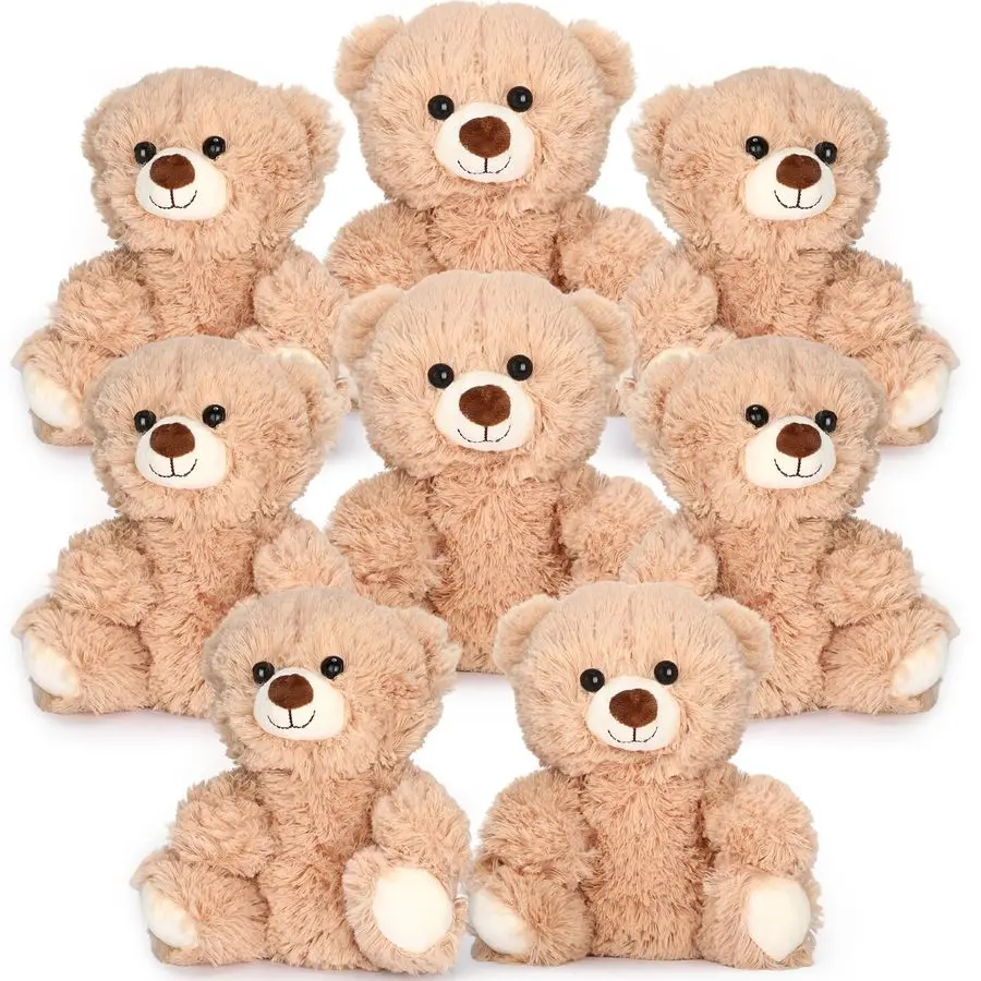 

Набор из 8 плюшевых мишек на День святого Валентина, 10 дюймов, оптом, милые маленькие плюшевые мишки для вечеринок, сувениры для детских праздников, свадеб, дней рождения