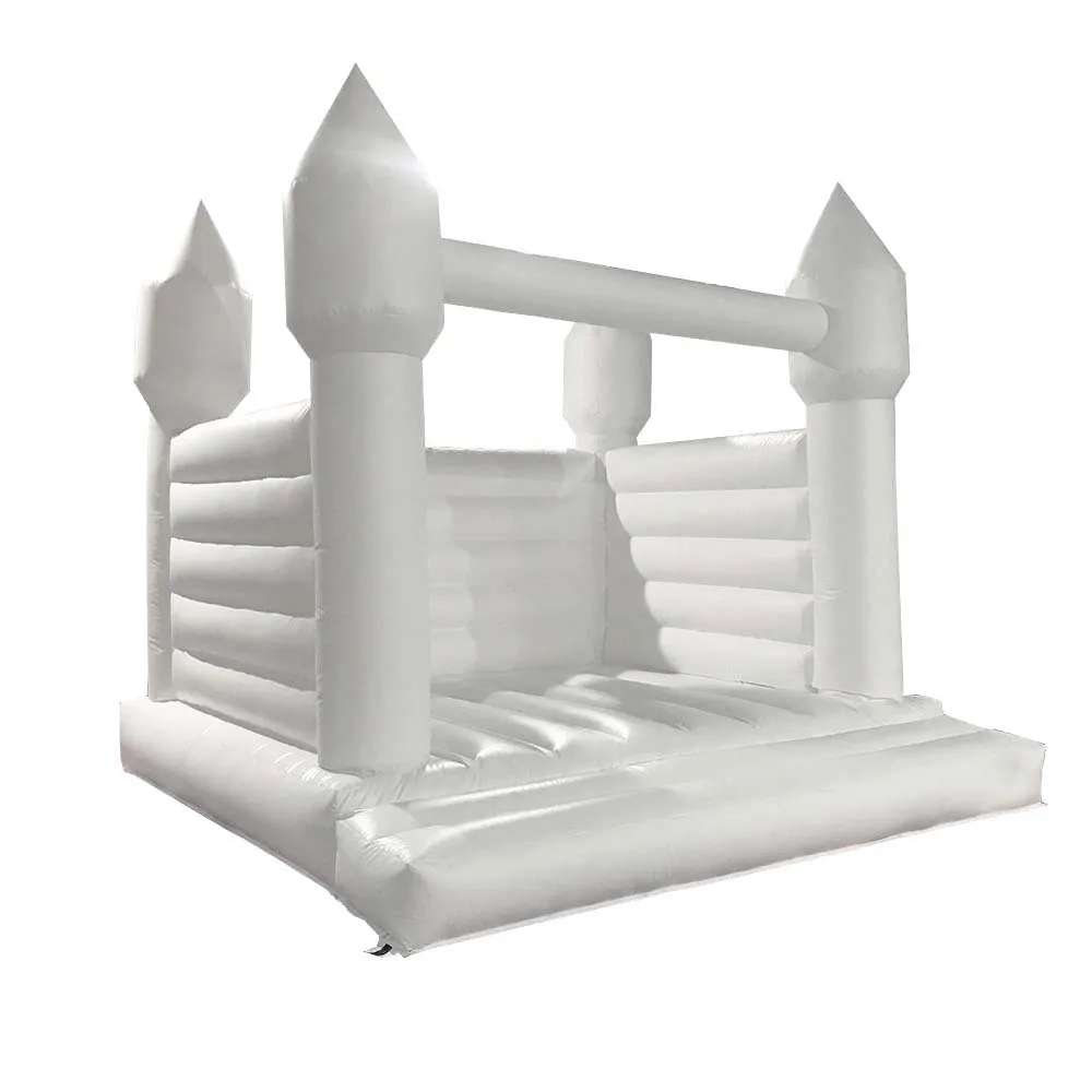 Popular Commercial Castles Small White Bouncy Castle Wedding For Kids And Adult Inflatable