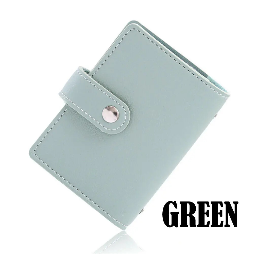 New Anti-theft ID Credit Card Holder Fashion Women's 26 Cards Slim PU Leather Pocket Case Purse Wallet bag  for Women Men Female