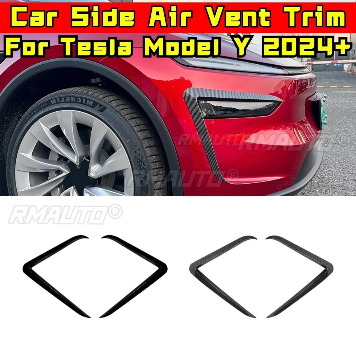 

Передний бампер автомобиля, вентиляционное отверстие, разделитель, аксессуары для Tesla Model Y 2024+, разделитель бампера, накладка на вентиляционное отверстие, комплект кузова