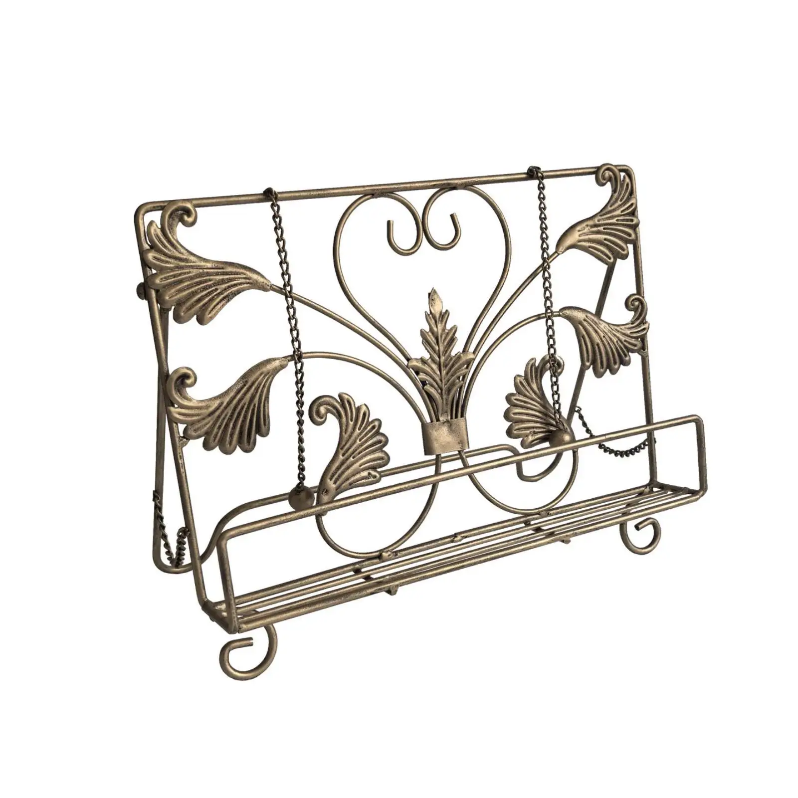 Book Stand with Weights Ornate Iron Book Holder for Reading Vintage for Readers,