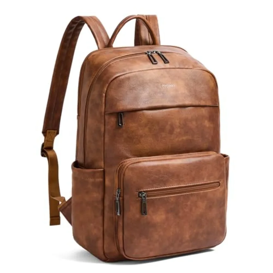 

Leather Laptop Backpack for Women 15.6 Inch Laptop Travel Backpack Purse Casual Daypack with Laptop Compartment for College Wor