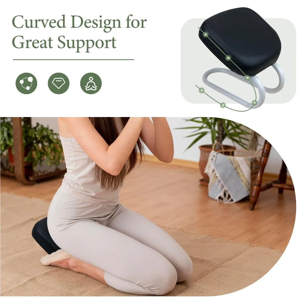 Modern Simplicity Kneeling Meditation Stool Ergonomics Portable Prayer Meditation Bench Non-slip Sturdy Yoga Chair Mat