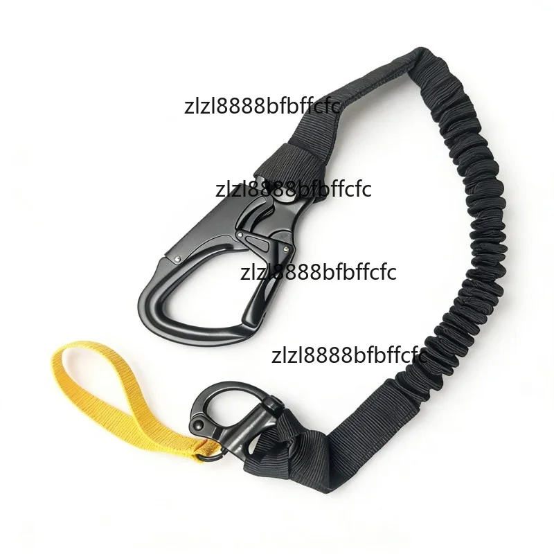 Lanyard drop elastic safety rope outdoor sports training mountaineering buckle double head quick release buckle - view 3