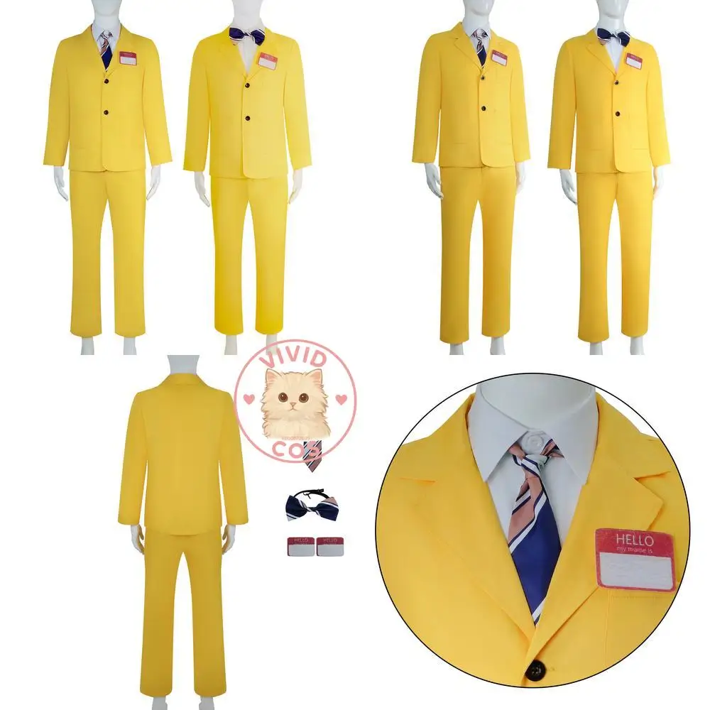 

Bestselling Movie and TV Character Cosplay Costume Anime BOB Yellow Suit Uniform Set Classic Fashion Role Play Outfit Comic Con