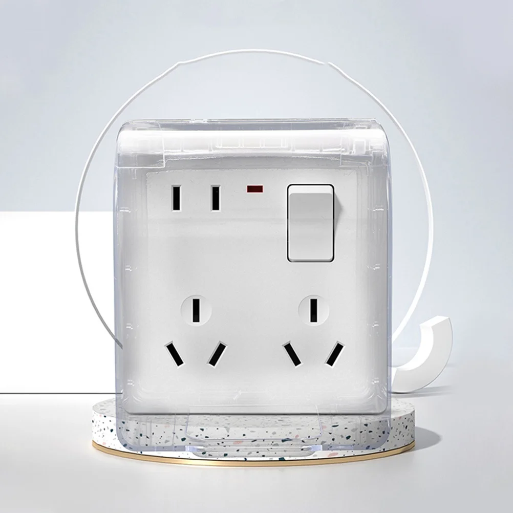 

1pcs Waterproof Outlet Cover Splash-Proof Socket Box Water-Resist Plug Case For Bathroom Outdoor Home Electrical Outlet Cover