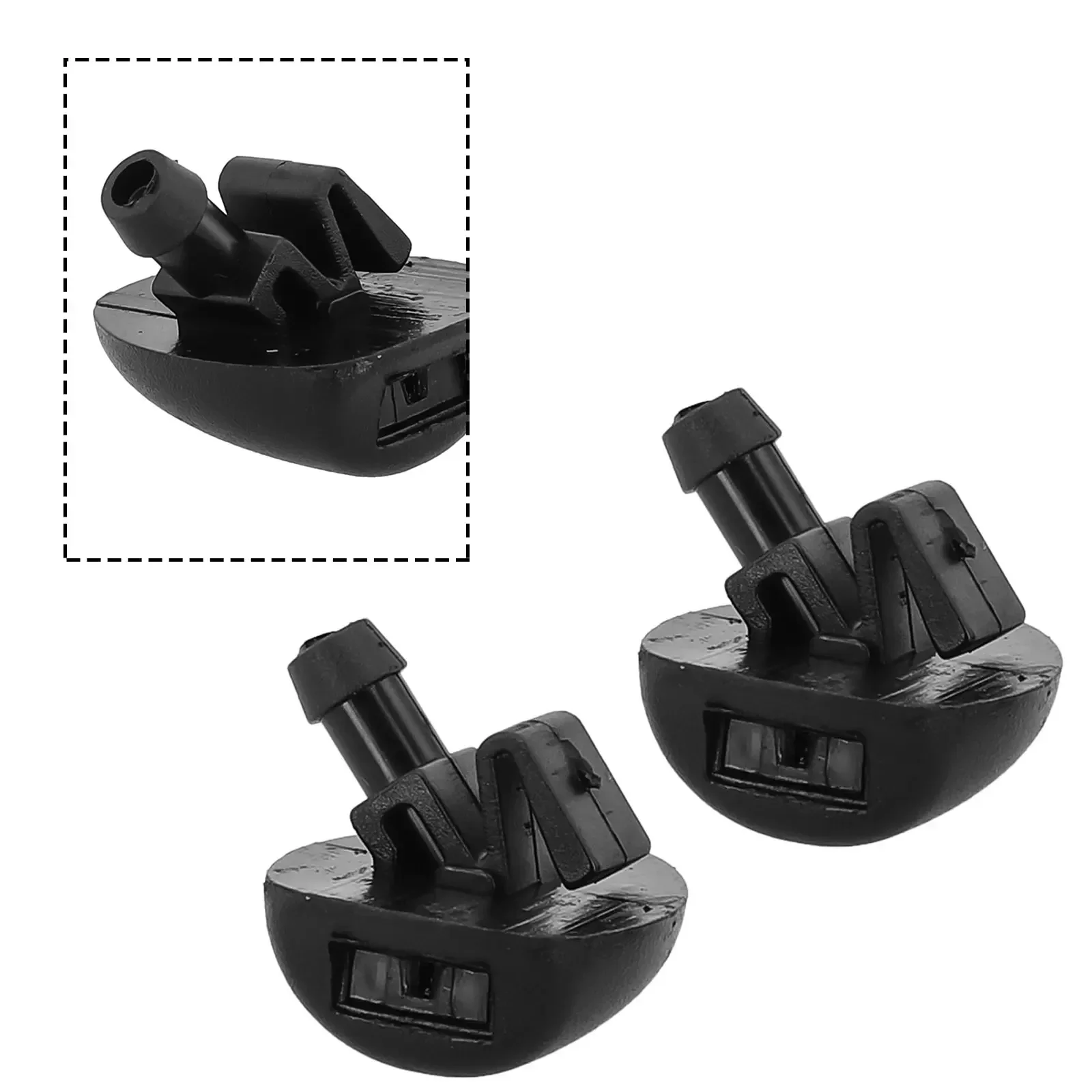 2pcs Car Front Windscreen Wiper Water Washer Jet Nozzles For 407 206 C2 C5 6438J2/6438E6/6438AV/6438W2/6438Z1 Auto Accessories