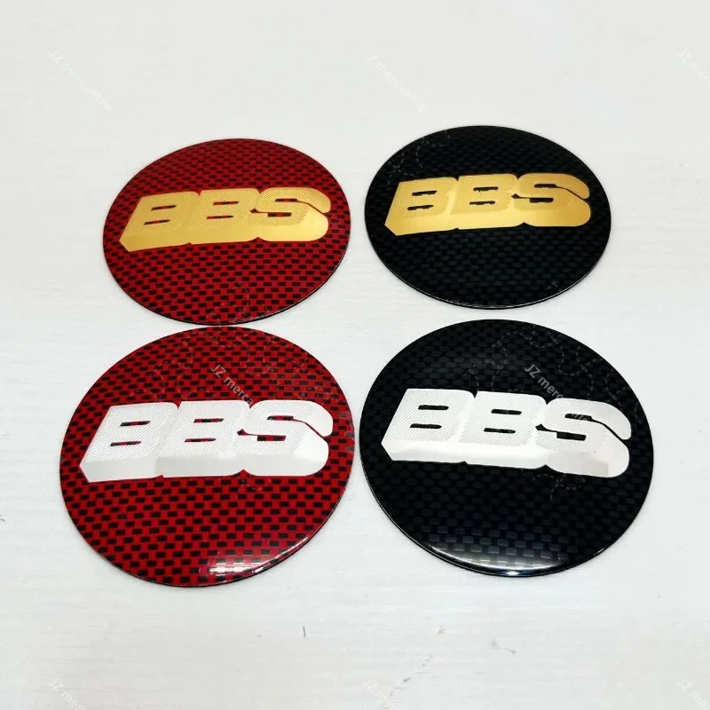 ملصقات غطاء مركز عجلة السيارة العالمية - (4 قطع) 56/60/65/70 مم ملصقات محور BBS-Style - شارات شارة حافة العجلة المصنوعة من خليط معدني
