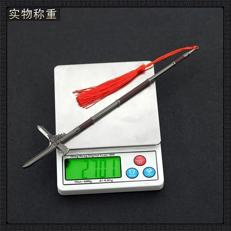 1/6 22CM Soldier Miniature Cold Weapons Divination Character Iron Halberd Spear Model Fit 12'' Action Figure In Stock