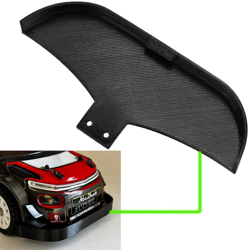 Simulation 1pcs TPU Printing Front Bumper Front Shovel for 1/14 HYPER GO MJXRC 14303 RC Cars Truck