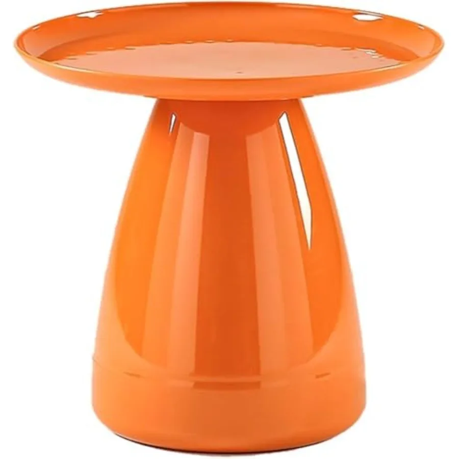 

Lightweight Round Side Table Portable Snack Table for Outdoor, Garden, Bedroom, Living Room and Terrace Color