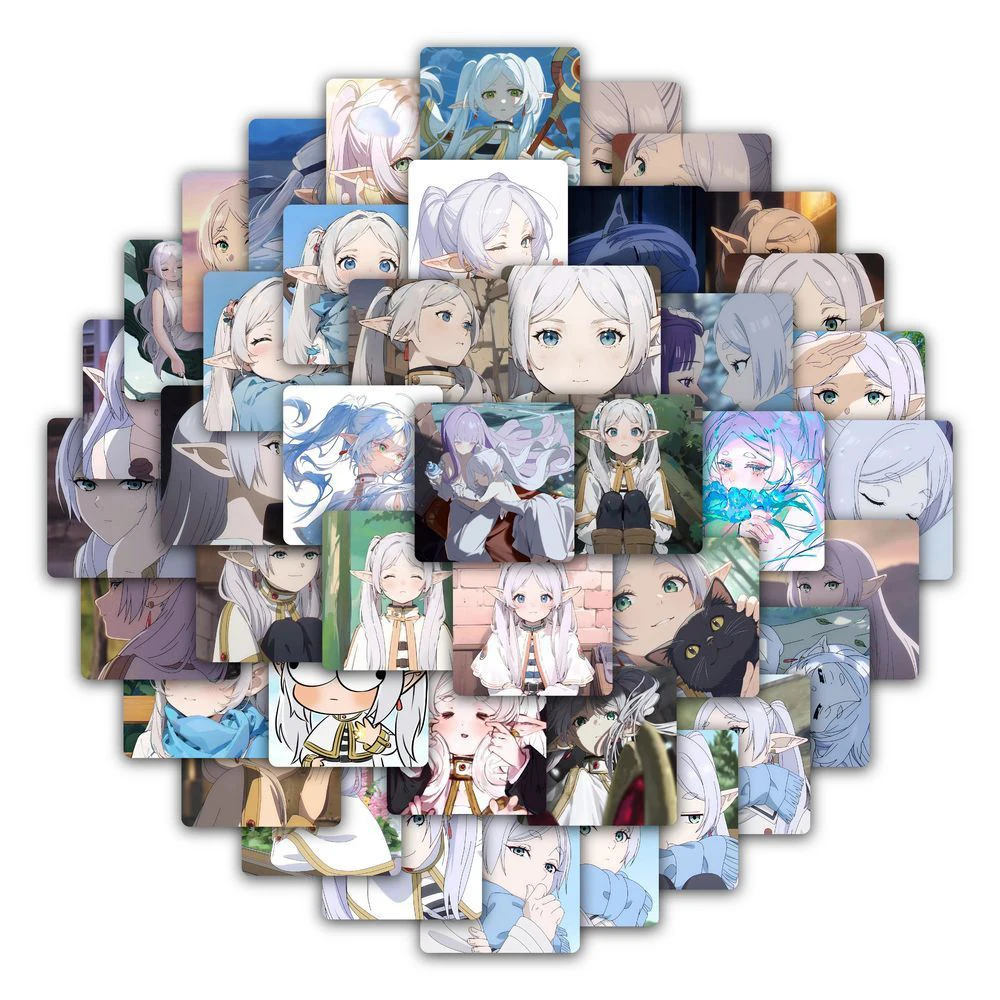 10/30/59 Uds. Pegatinas Kawaii de Anime Frieren Beyond Journey's End pegatina Scrapbooking portátil equipaje niñas calcomanía de dibujos animados