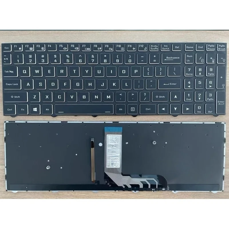 New Backlit US Keyboard For CLEVO N15Z3 CVM18H93US94309 6-80-N1510-01A-1