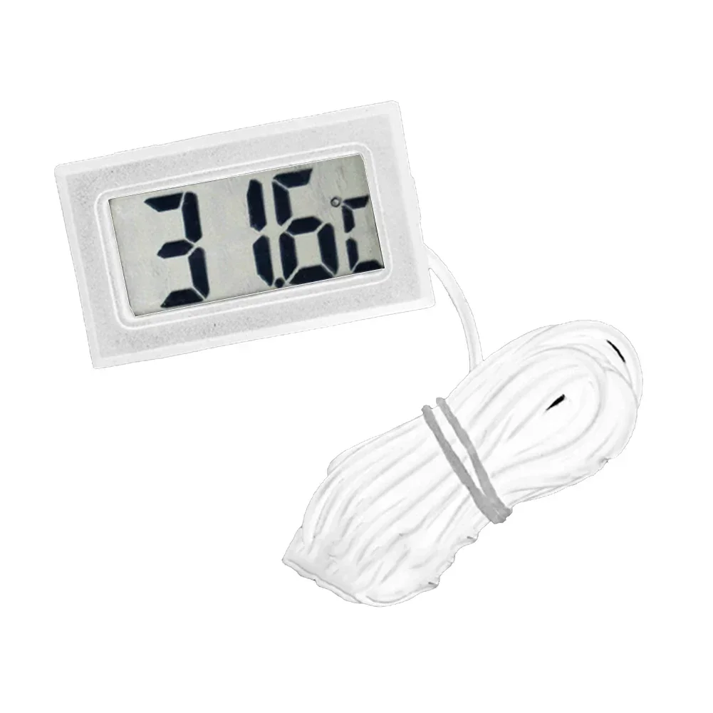 Digital LCD Thermometer with Waterproof Probe Temperature Meter for Refrigerated Cabinets and Display Counters