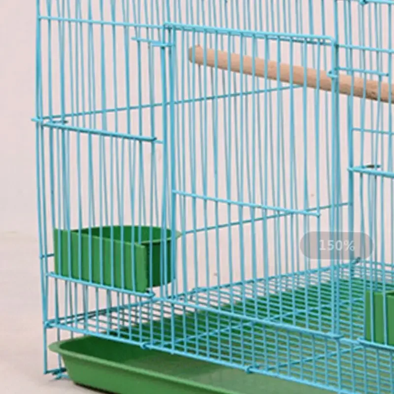 Wire Rectangular Small Cage for Small Birds and Canaries Rekord Equipped Feeders