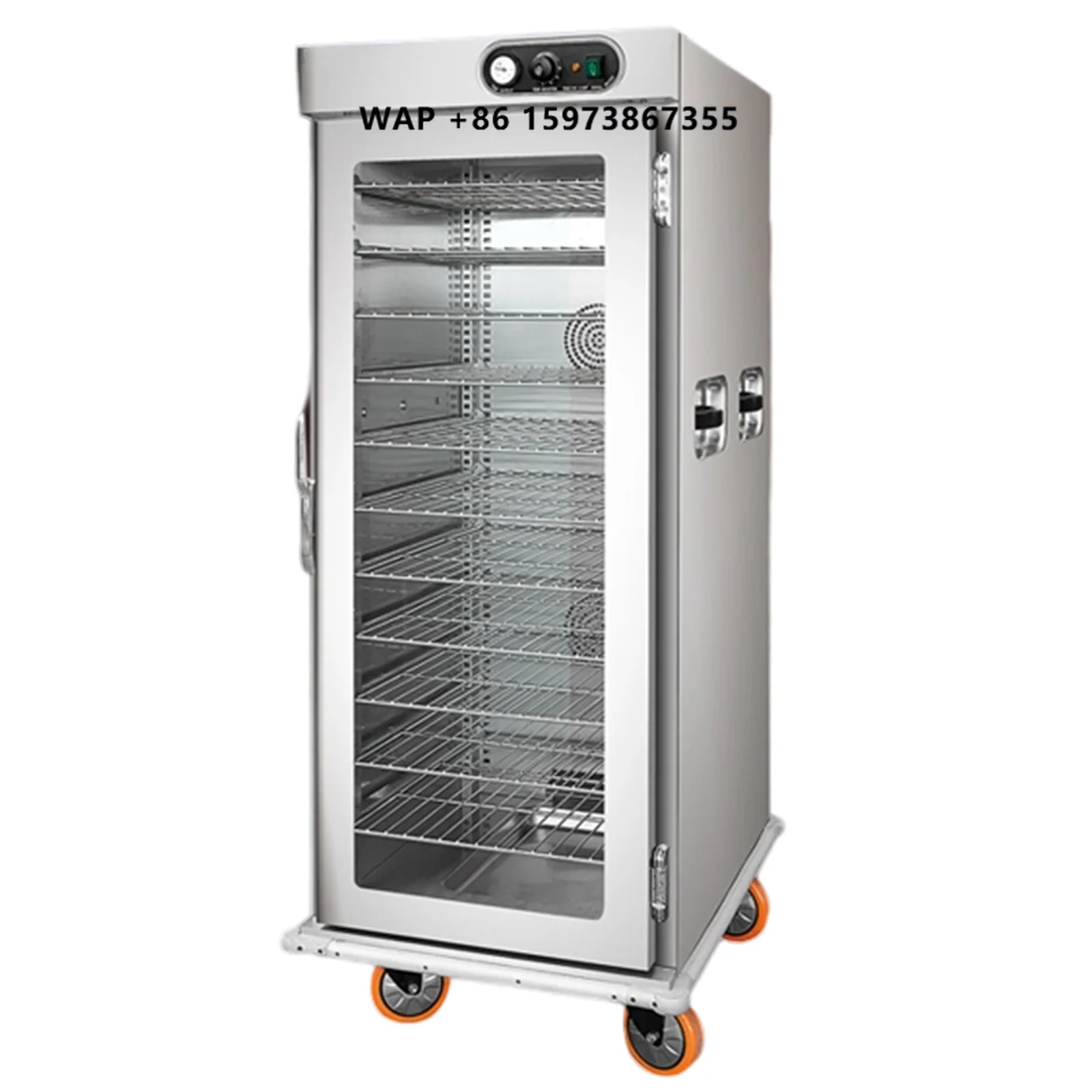 

Commercial Industrial Stainless Steel 9L Food Warmer Cart 11 Trays Hot Food Holding Cabinet Banquet Warming Holding Equipment