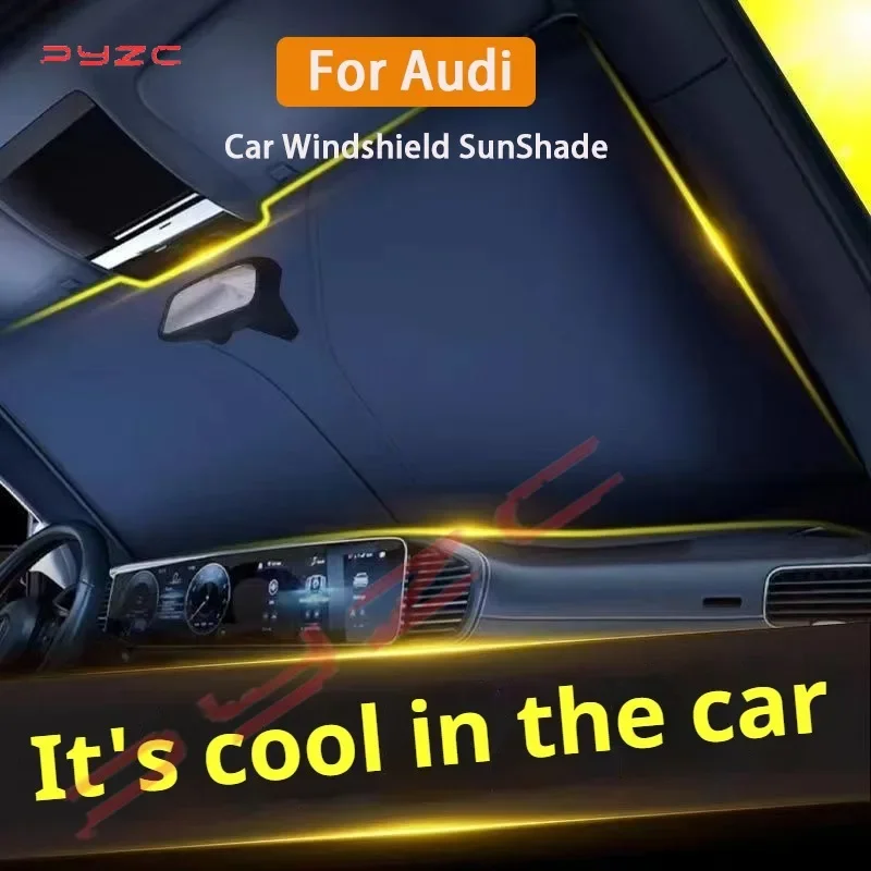 

Солнцезащитный экран на лобовое стекло автомобиля для Audi A3 8L 8P A4 B6 B7 B8 A6 C5 C6 4F RS3 Q3 Q7 TT 8L, защита от солнца для переднего окна