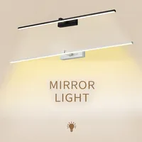 Modern LED Wall Light Bathroom Hardwares Wall Lamp Three Colors Lights Aluminum Led Bathroom Bath Mirror Line Lamp Make Up light