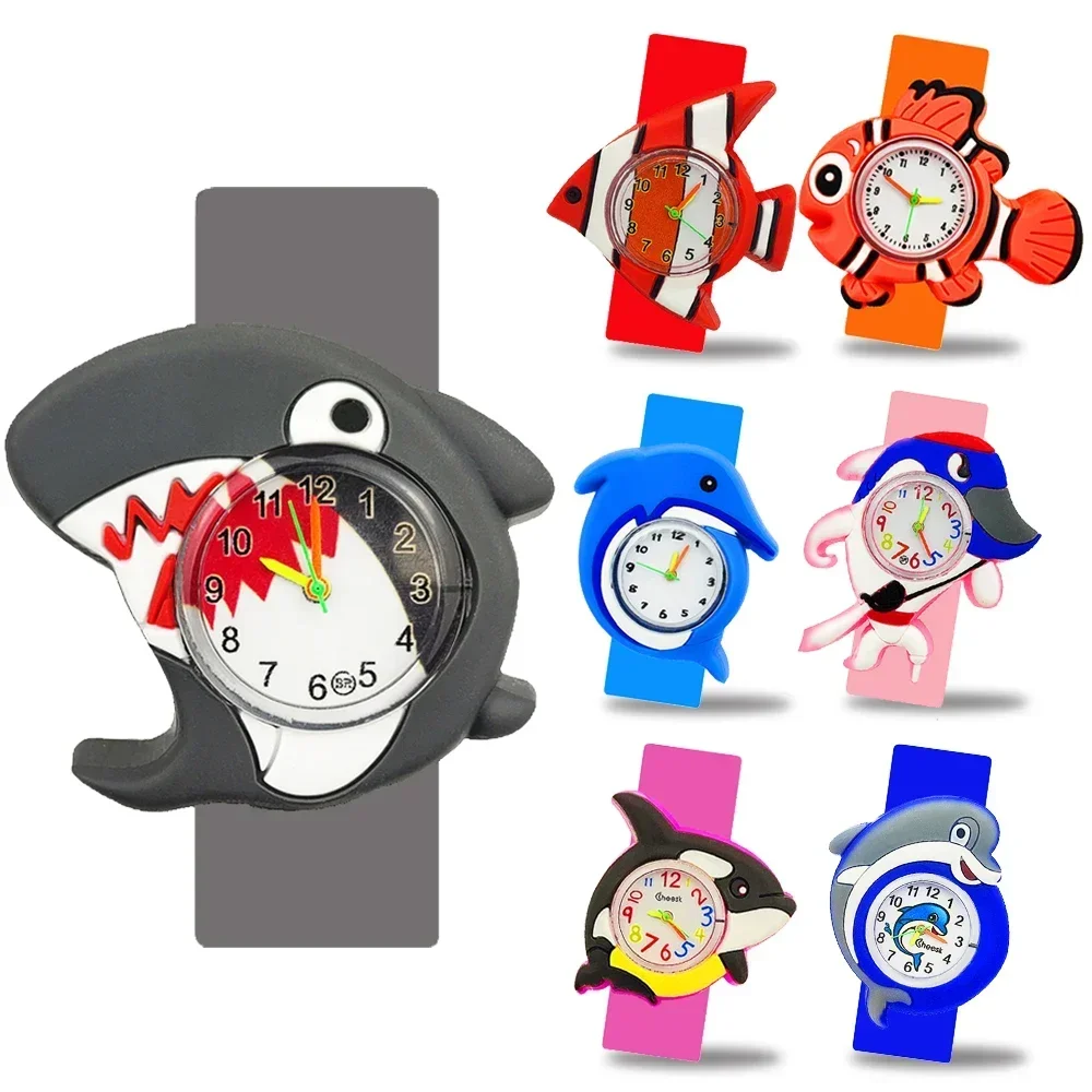 Pretty Frog Watch Children Toys Girls Boys Gift Kids Quartz Analog Watches Simple Waterproof Fish Watch Child Baby Birthday Gift