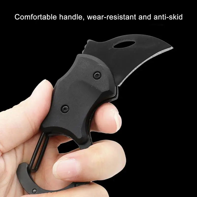 Carabiner With Knife Box Cutter Carabiner Knife Survival Gear Mini Cutter Pocket Knives Folding Knives Self Defense Mens Gift