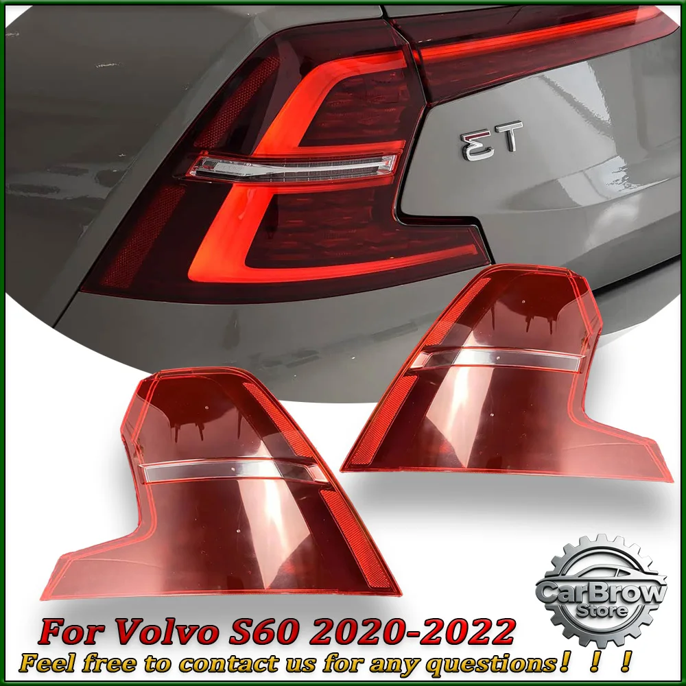 

Для Volvo S60 2020 2021 2022: Сменная внешняя крышка заднего фонаря, корпус стоп-сигнала, замена оригинального плафона