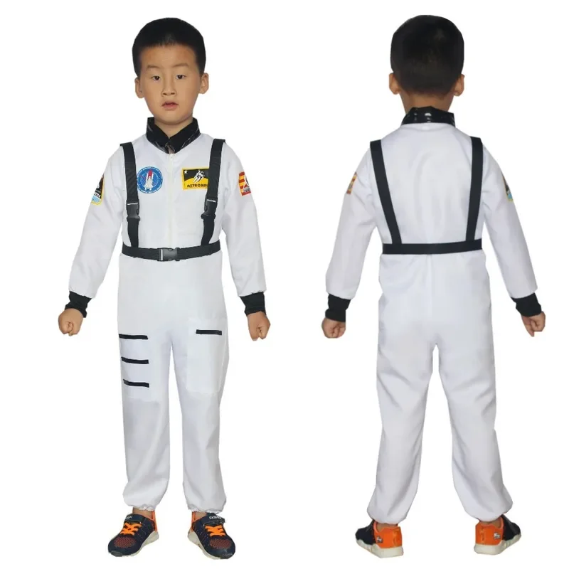 Astronaut Space suit Pilots Jumpsuit Party Purim Carnival Coat Fancy Dress OutFancy 3-9years