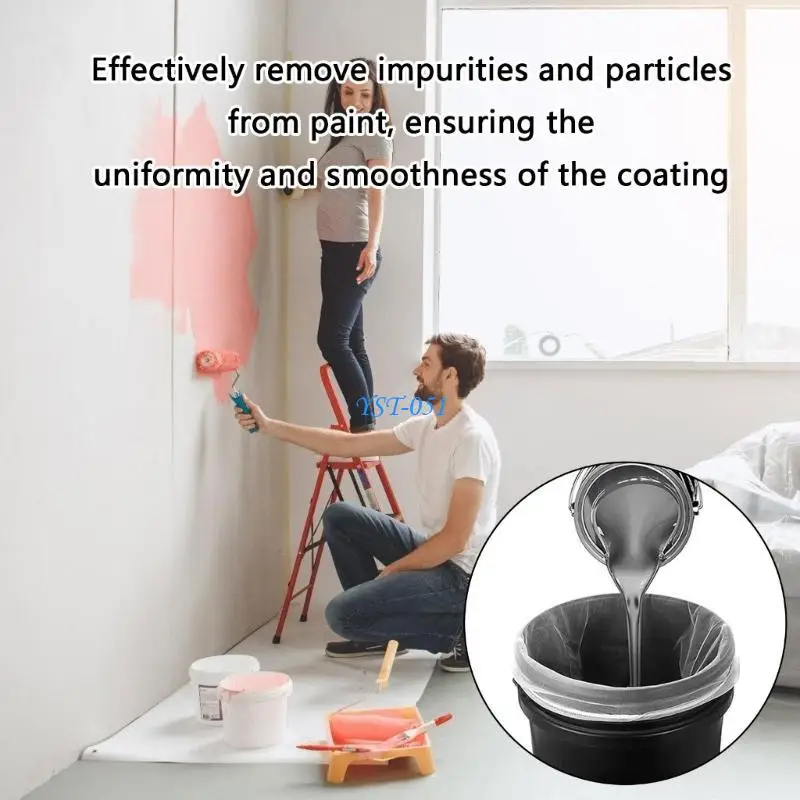 E15A 5pcs Polyester Paint Filter Bags Paint Strainer Bags for Impurity Frees Painting
