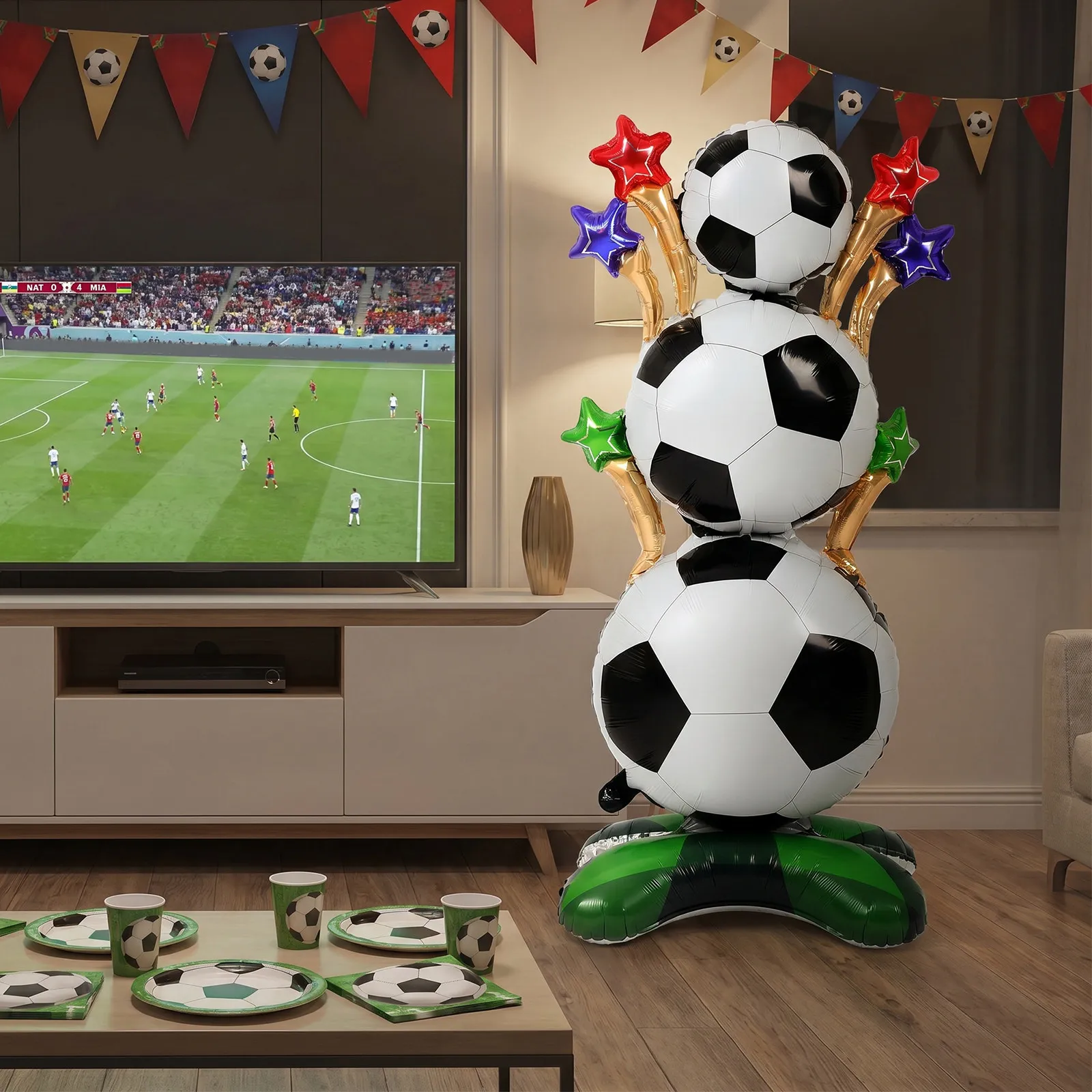 Large Standing Soccer Ball Balloon Football Theme Party Supplies Sports Birthday Backdrop Soccer Fans Game Decor