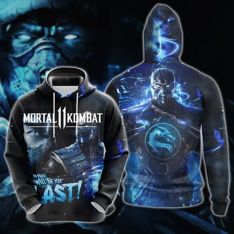 New Designer Game Mortal Kombat 3d Print Hoodie Men Fashion Graphic Hoodies Sweatshirt Boy Coat Women Sweats Spring Hoodie Teens