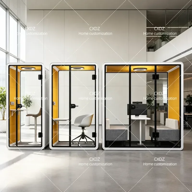 ZH oundproof Phone Booth Office Pod for Live Streaming Meeting Room Silent Workstation Home Commercial Use Piano Practice Cabin