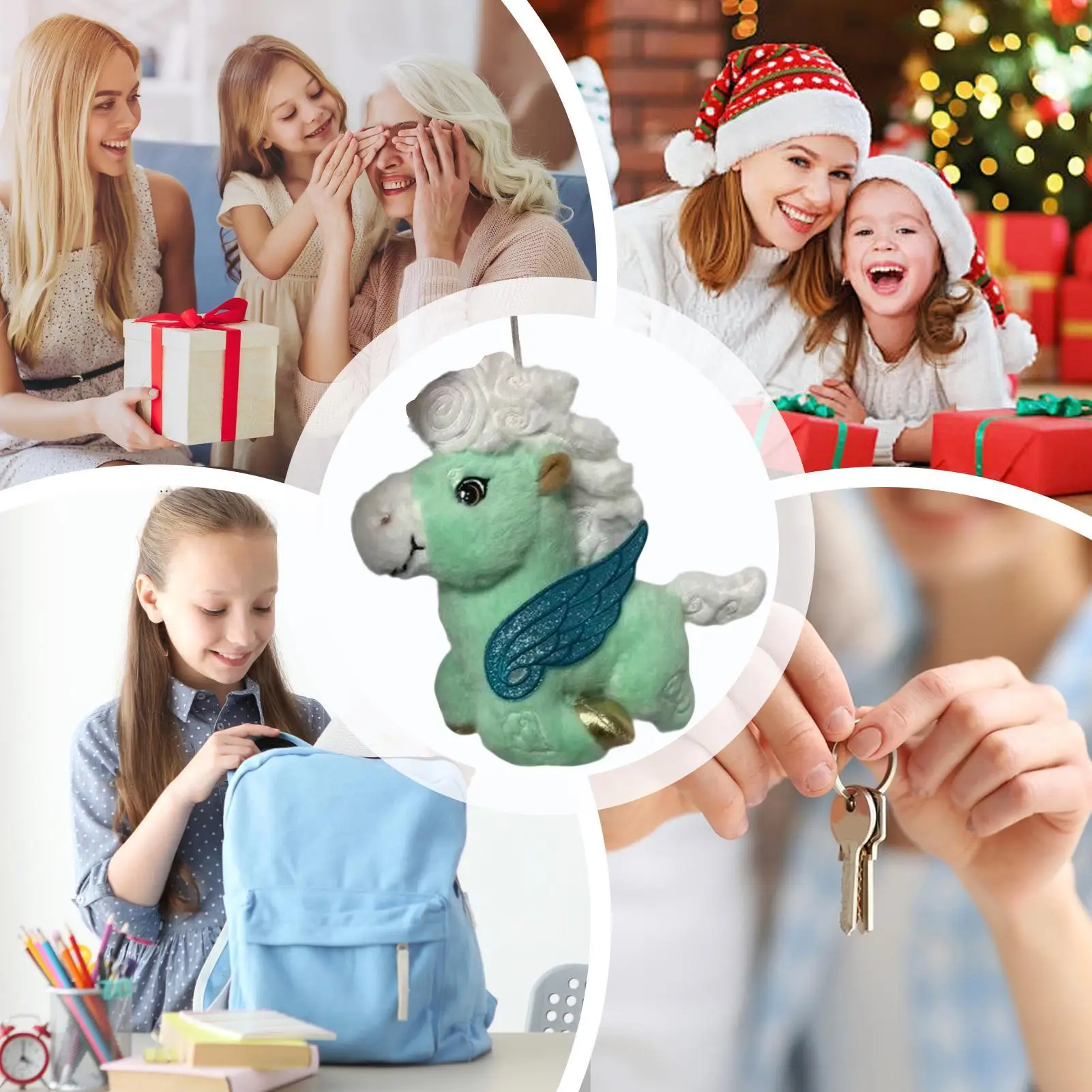 Llavero de Peluche de Caballo, Mascota China, Amuleto Auspicioso, para Bolso, Cartera, Tote, Festival de Primavera, Cumpleaños