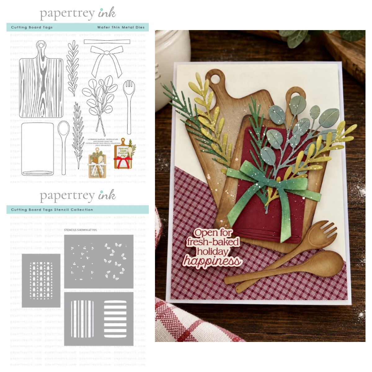 September 2026 New Papertrey Ink Cutting Board Tags Merry Christmas Stamps Dies Handmade Cards Scrapbooking Journal DIY Paper